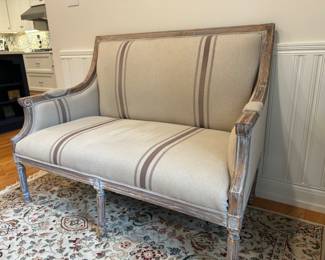 Perfect Wooden and Upholstered Loveseat
