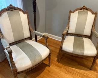 Knockout 19th Century Louis Chairs Found in a French Flea Market - these have been lovingly restored and re-covered.