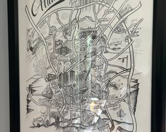 Framed Atlanta Print by Mark Haddad