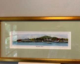 Great Lithograph depicting Bar Harbor, Maine