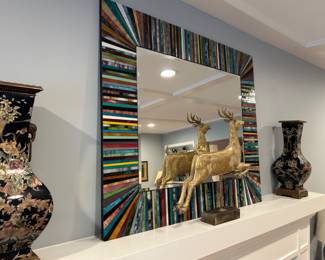 Colorful Mirror, Vases and Galloping Deer