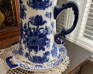 BLUE SLIPWARE STONEWARE