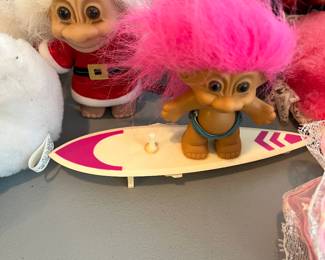 Vintage skateboard troll; Santa troll