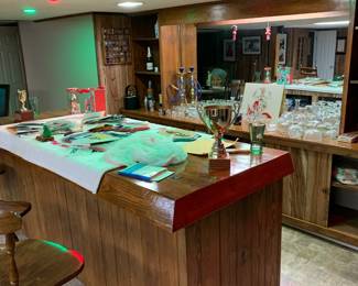 Barware; trophies; coca-cola
