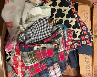 Vintage fabric scraps