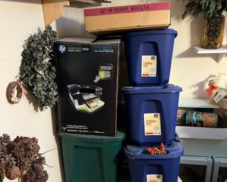Mystery totes - priced by the tote! Basically, you buy the craft supplies and get free storage! ;-)