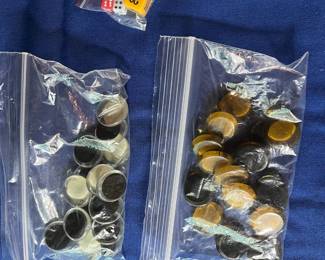 Clear and frosted glass backgammon set - pieces