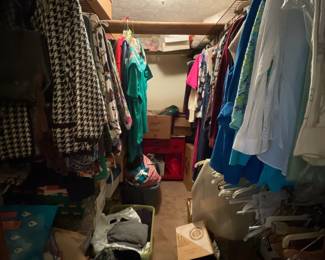 The never-ending closet of clothes!