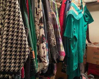 Closets full of clothes - vintage to contemporary