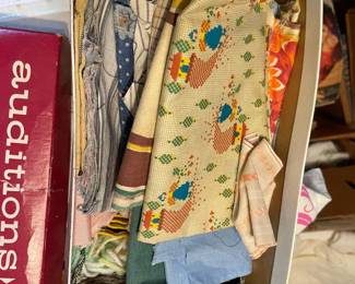 Vintage fabric scraps