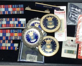 AIR FORCE PINS, MEDALS