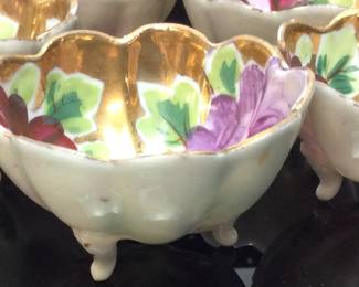 5 BAVARIAN HAND PAINTED BERRY BOWLS