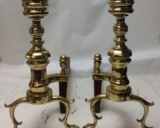 Antique Brass Andirons