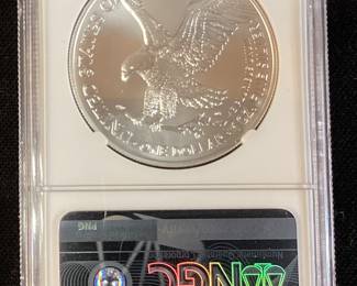 2021 SILVER AMERICAN EAGLES EAGLE LANDING T-2
EARLY RELEASES, GRADED MS70, NGC,