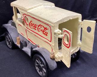 VTG. CAST IRON COCA-COLA TRUCK, 10