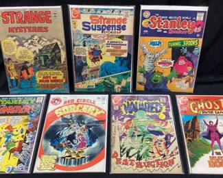 (7) SUPER COMICS, DC, RED CIRCLE COMICS