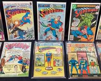 (10) DC SUPERMAN, SUPERBOY, BATMAN
