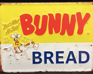 BUNNY BREAD METAL SIGN, 16