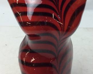 VINTAGE MURANO GLASS VASE LADIES FIGURE