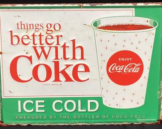COCA-COLA METAL SIGN, 16 by 12