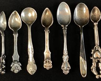 7) STERLING MARKED SPOON PINS