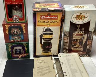 (6) ANNHEUSER-BUSCH BEER STEINS