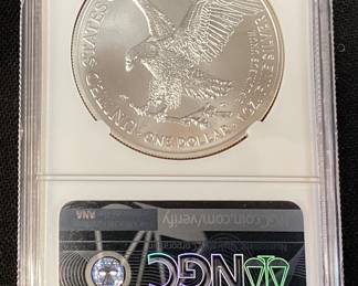 2021 SILVER AMERICAN EAGLES EAGLE LANDING T-2
EARLY RELEASES, GRADED MS70, NGC,