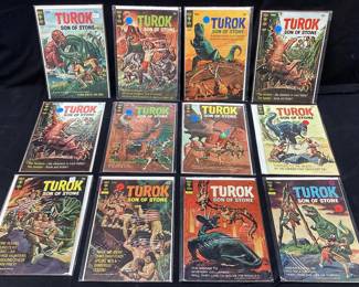 (12) GOLD KEY TUROK SON OF STONE COMICS