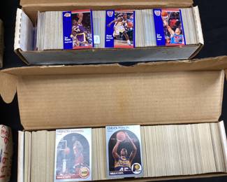 (4) 1990-91 NBA HOOPS SET, 1991-92 FLEER, 1990 SKYBOX BASKETBALL CARD GROUP,