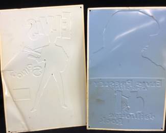 PAIR OF METAL ELVIS SIGNS