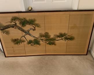 Four panel Japanese wall art
