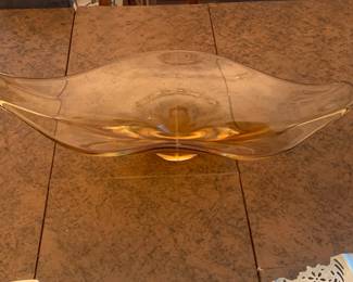 MCM Amber Glass Bowl/Dish