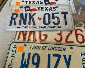 Vintage license plates