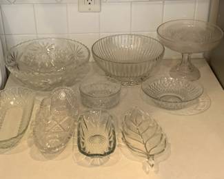 Glass and Crystal Serving Pieces