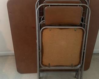 Vintage card table with four chairs