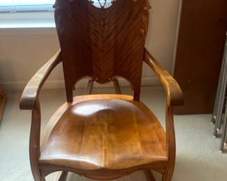 Hand Carved Antique Rocking Chair