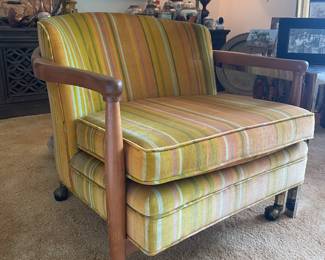 MCM Adrian Pearsall Milo Baughman Walnut Barrel Back Club Lounge Chair (2 available)