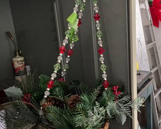 Lighted Christmas Basket