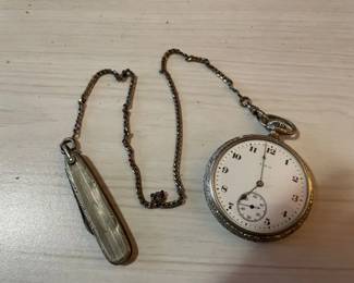 POCKET WATCH WITH KNIFE