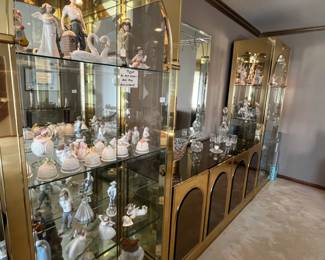 HOLLYWOOD REGENCY DISPLAY CABINETS