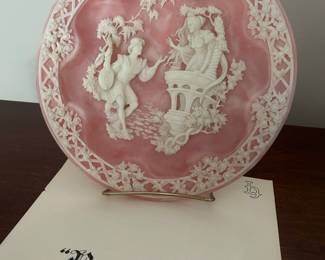 Romeo Juliet Shakespearean Lovers 1988 Incolay Stone Plate w/ Certificate 
