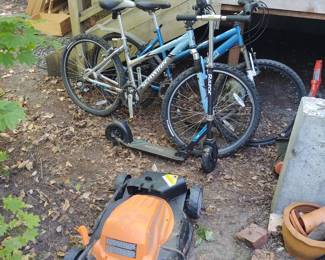 Mountain Bikes and electric mowers 