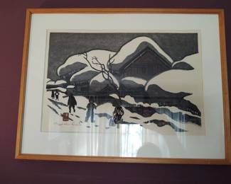 Vintage Kiyoshi Saito signed woodblock