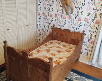 Childs Swedish pine box bed