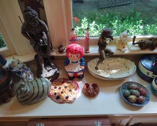 girl bronze-art pottery