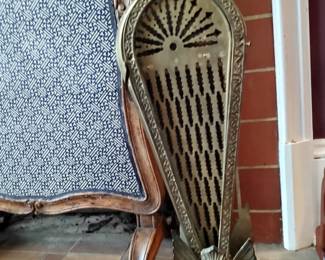 Antique Brass Fireplace screen