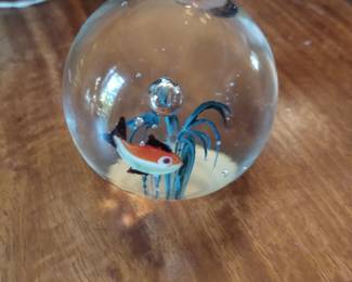 Glass paper weight collection 