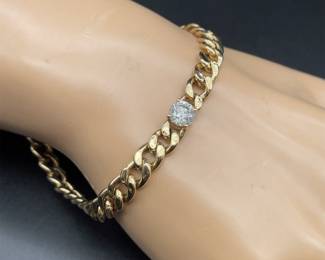 .93 Carat Diamond 14k Gold Bracelet