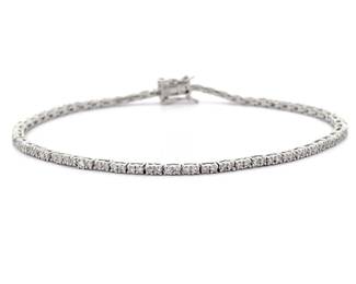 1.25 Carat Diamond Slim Bar Link Tennis Bracelet