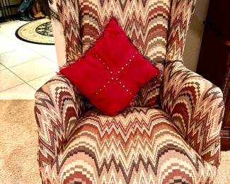 Flame stitch wing back